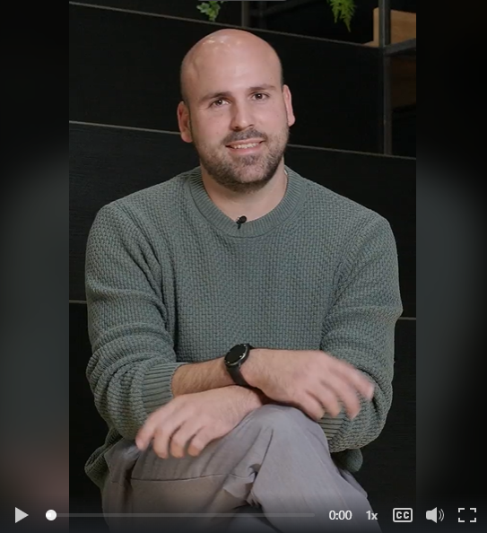 Video still from the public LinkedIn post where Manuel Sanchez explains Automation Studio Code.